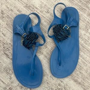 Juicy Couture Blue T Strap Jelly Sandal
